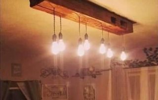 Repurposed Barn Beam Light